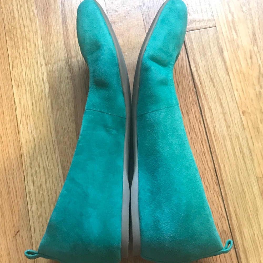 J.Crew Cece Suede Ballet Flat - Green - Size 8.5 - Picture 4 of 7